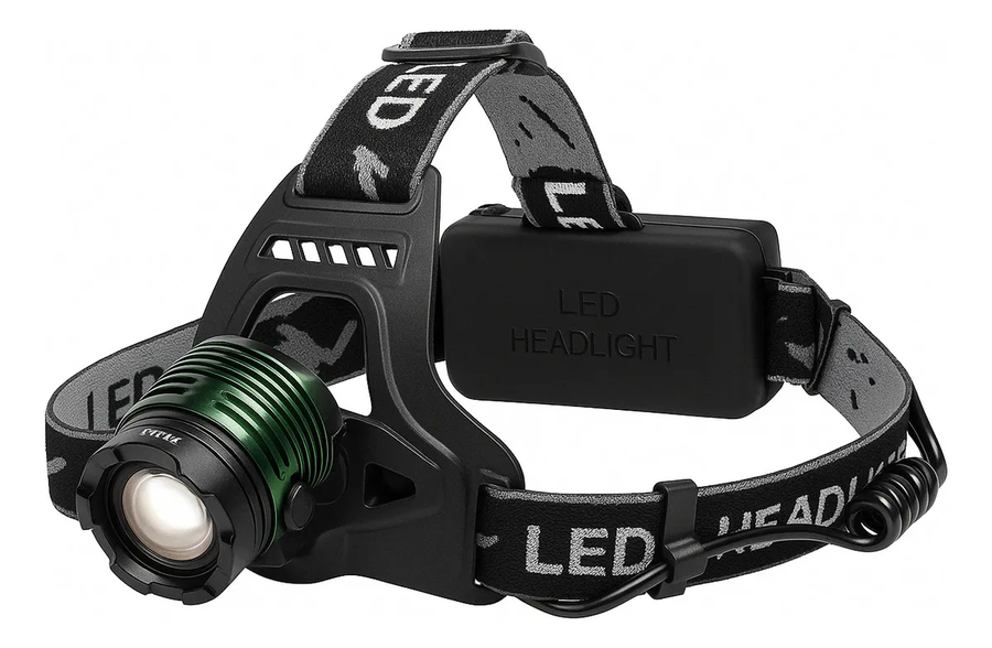 Genérico - Pack X2 Linterna Cabeza Led Linternas De Caza Cámping 503 Linterna Negro / Linterna Recargable Led De Cabeza + 2 Baterias 18650 - 101384 Luz Blanco