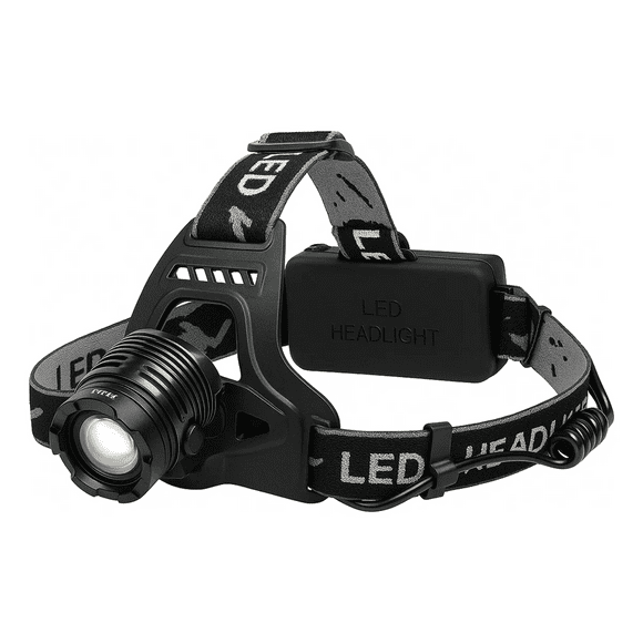 Pack X2 Linterna Cabeza Led Linternas De Caza Cámping 503 Linterna Negro / Linterna recargable led de cabeza + 2 baterias 18650 - 101384 Luz Blanco