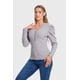 thumbnail image 2 of Polera Mujer Rib Pata Botón Gris, 2 of 5