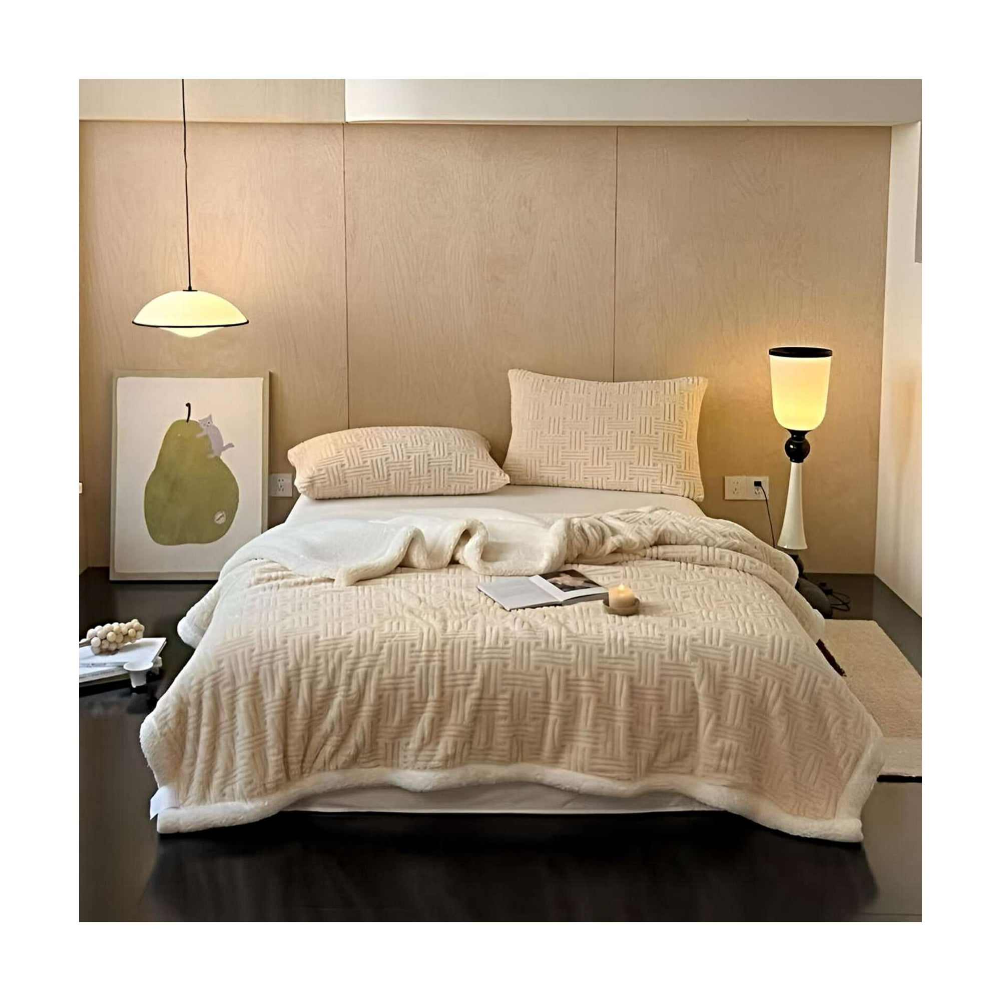 Parati - Frazada Manta Con Chiporro 2 Plaza Beige