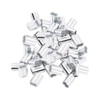 Magideal - 100X Fundas De Aluminio Para Cuerda De Alambre, Fundas De Doble Manga Para Cuerdas De Alambre Y Líneas De Cables, Fundas Para Cables De Cuerda De Alam M4