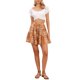 thumbnail image 2 of CURVY GLAM Falda Mini Boho Floral para Mujer Casual de Verano con Cintura Alta y Cordón, Faldas Fluidas S Naranja Intenso, 2 of 6