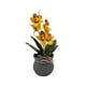 thumbnail image 1 of Planta Artificial Orquidea Decorativa Amarilla Maceta Resina, 1 of 5