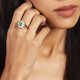 thumbnail image 2 of Anillo BERTHA Juliet chapado en oro blanco de 18 quilates con circonita cúbica verde Talla 5, 2 of 3