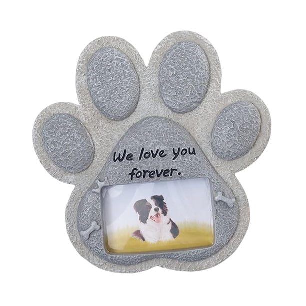 Lápida de gato con ranura para fotos, lápida de resina para cachorros y gatitos, lápida para mascotas para decoración de jardín, recuerdo de regalo de Perro