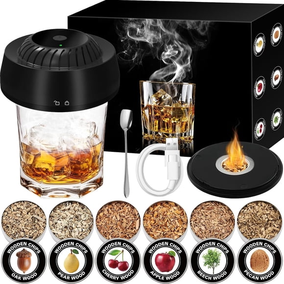 Ahumador Eléctrico para Whisky AETHEON QY1 con 6 Maderas, 650 mAh