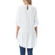 thumbnail image 3 of INSPIRE CHIC Blusa Asimétrica de Mujer con Mangas de Campana 3/4, Cuello Redondo, Espalda con Abertura, Dobladillo con Volantes, Casual, Talla S, Blanca, 3 of 6