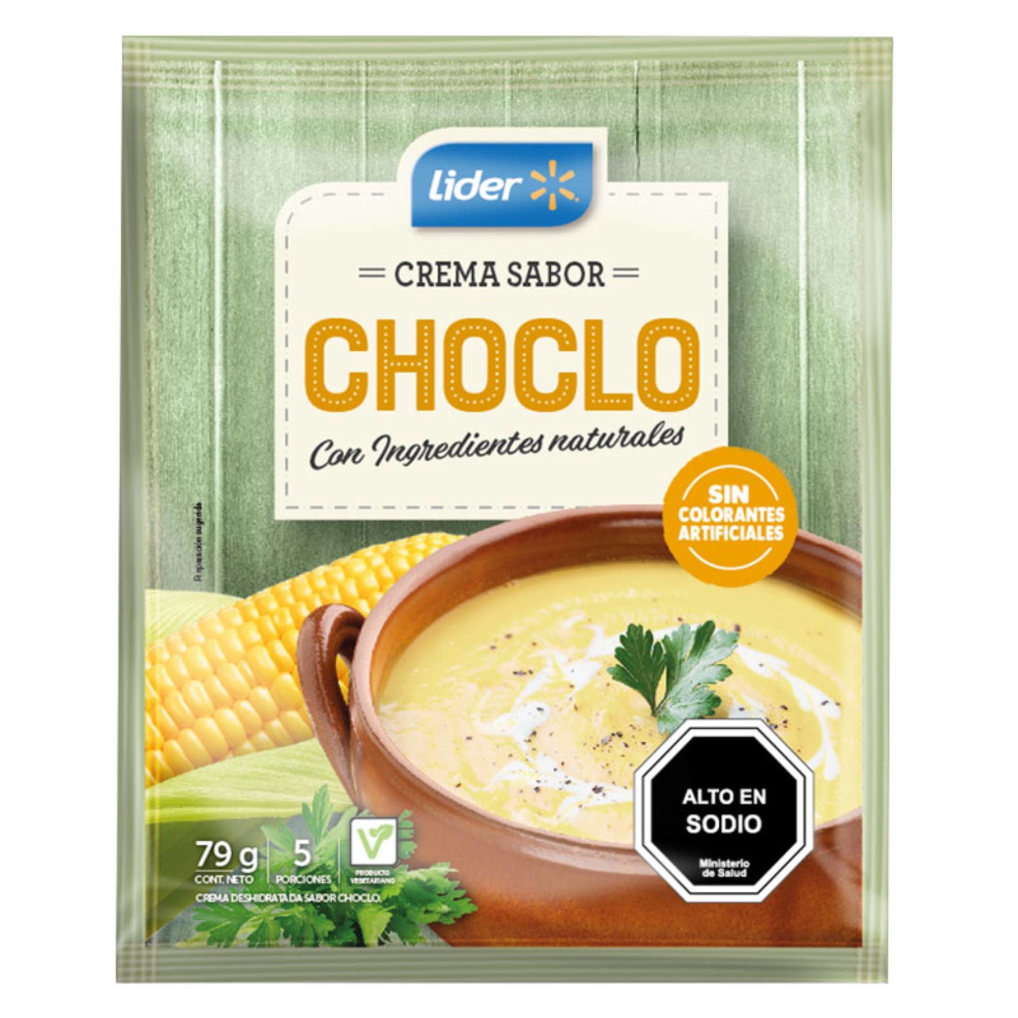Crema De Choclo (5 Porciones) Sobre 79 g Lider