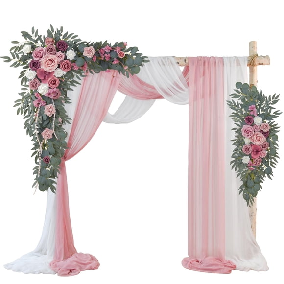 Flores para Arco Ting's Time – Pack de 4 en Rosa Rubor y Rojo