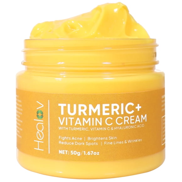 Crema facial Healov, loción iluminadora de piel con cúrcuma, 100 ml