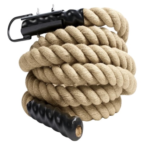 Linea Sport - Cuerda Para Trepar De Cañamo Yute Con Anclaje 4 Mts X 38Mm