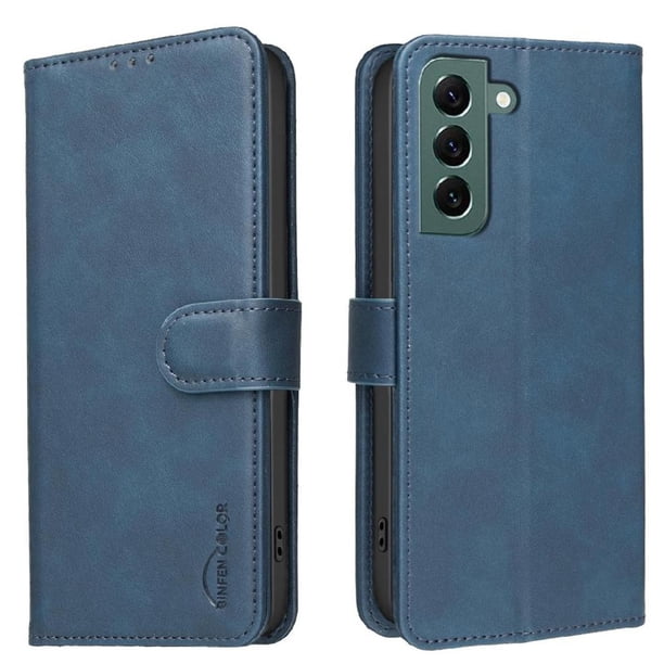 Funda Billetera para Samsung Galaxy S25 Protección RFID y Soporte Ajustable Azul