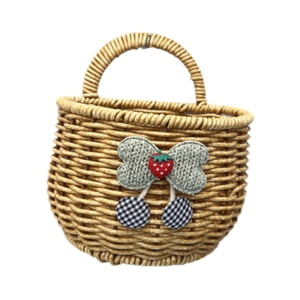 Bothyi - Cesta Tejida Para Colgar En La Pared, Contenedor Decorativo Para Frutas, Artículos De Tocador, Semicírculo S