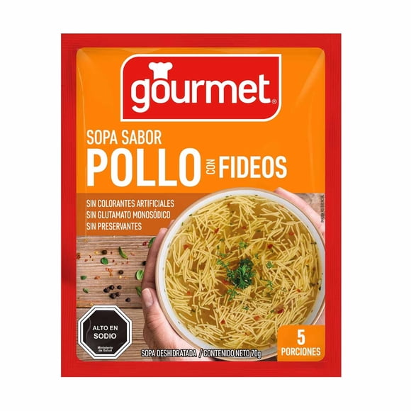 Sopa Sabor Pollo con Fideos (5 Porciones) Sobre, 70 g