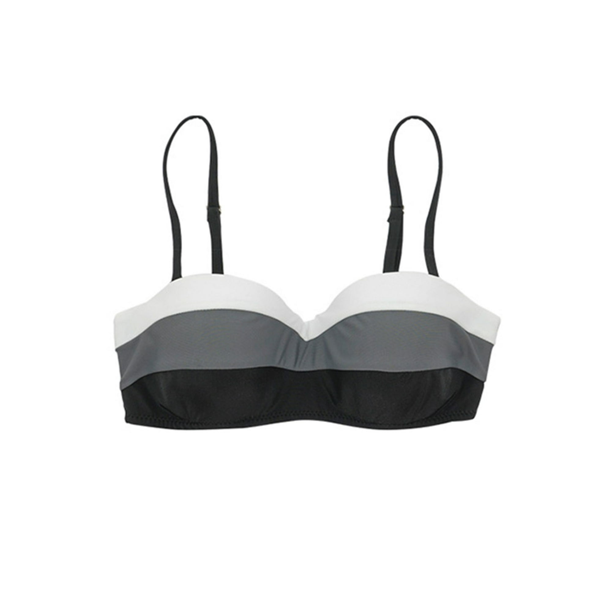 Samia - Bikini Strapless Tricolor Negro Xxl