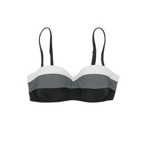Samia - Bikini Strapless Tricolor Negro Xxl