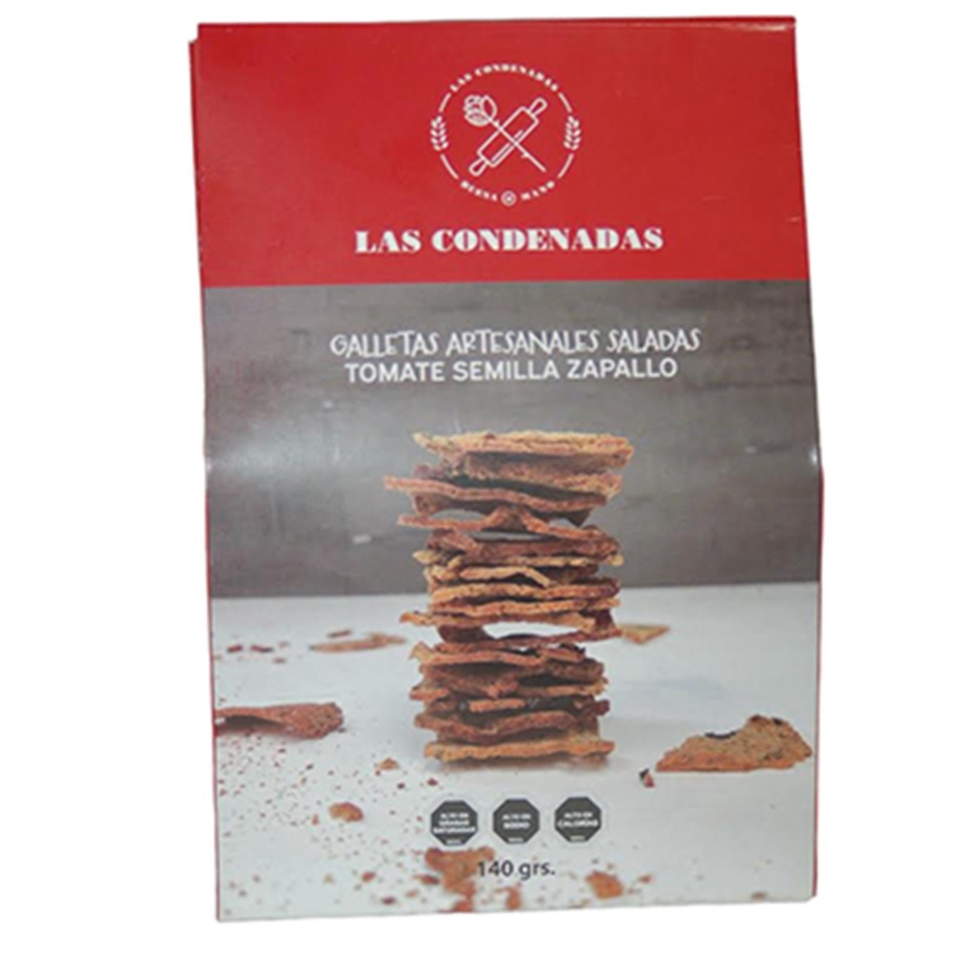 Galletas Artesanales Saladas De Tomate Zapallo 1 Un 140 g Las Condenadas