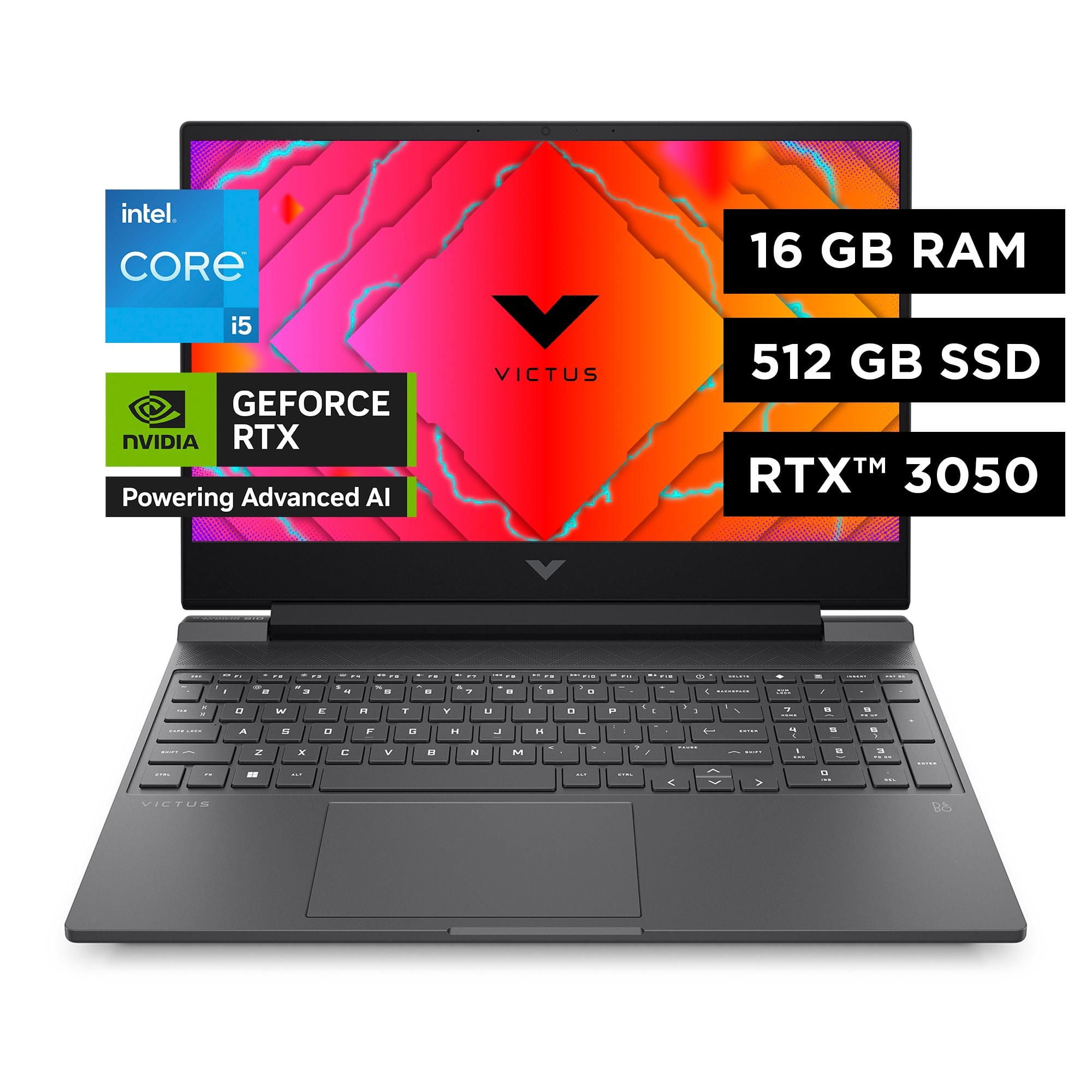 Hp - Notebook Gaming Victus 15-Fa2014La 15,6"" Fhd Intel Core I5 16Gb 512Gb Ssd Plateado Rtx 3050