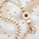 thumbnail image 5 of BODY_STRAP MyfavoriteK Lanyard de cuentas boho con margarita color café, 5 of 8