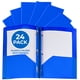 thumbnail image 1 of Folders de plástico EPI con doble bolsillo, paquete de 24, azul, 1 of 7