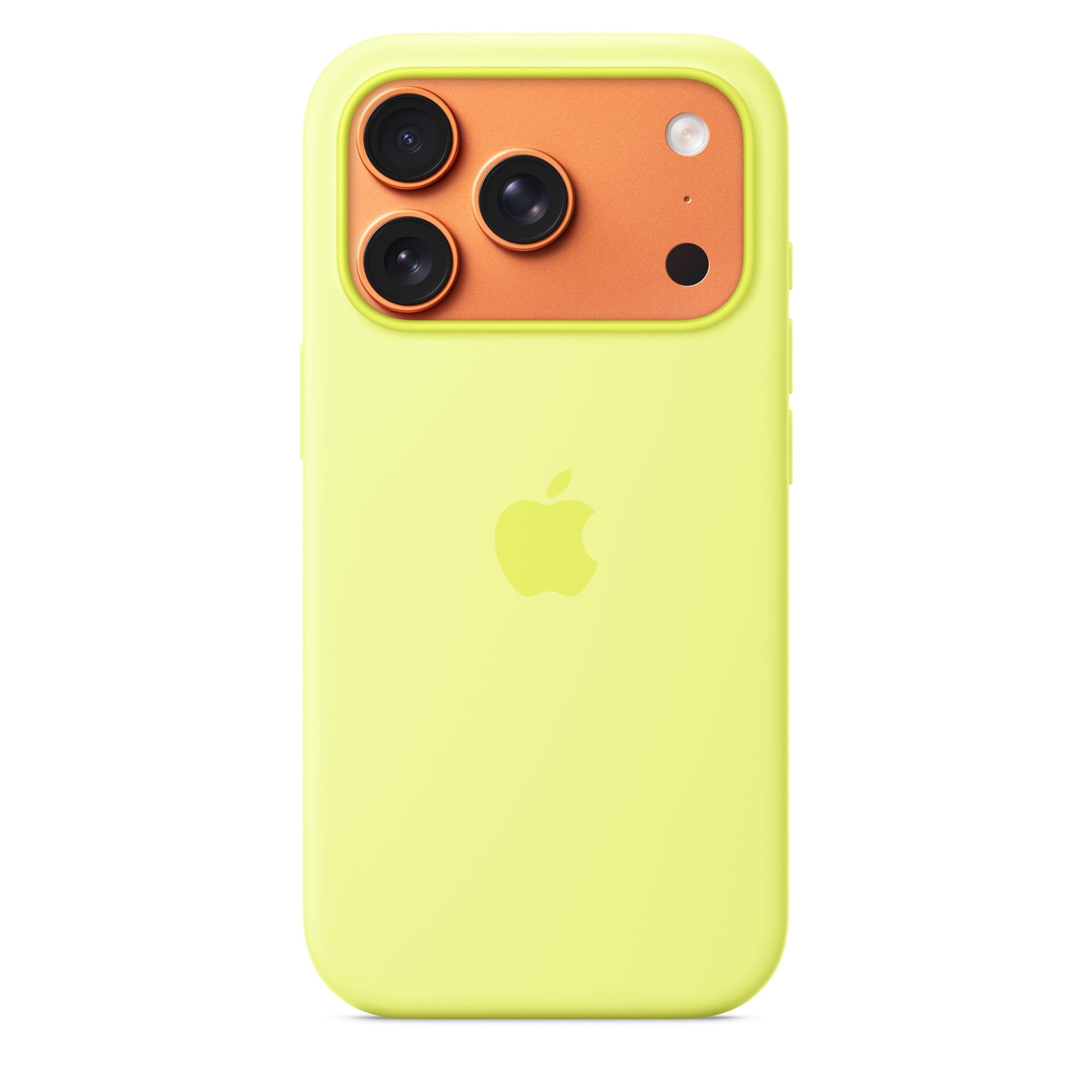 Funda Para Iphone 17 Pro De Apple De Silicona Magsafe Amarillo Neón