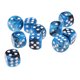 thumbnail image 5 of 10 Dados D6 De Seis Caras Punteados Para Accesorios De Mazmorras Y Dragones Azul Negro, 5 of 5