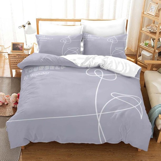 BTS Bangtan Boys Quilt Duvet Cover Set Children Bed Linen Bedding3-Piece Bedding Set