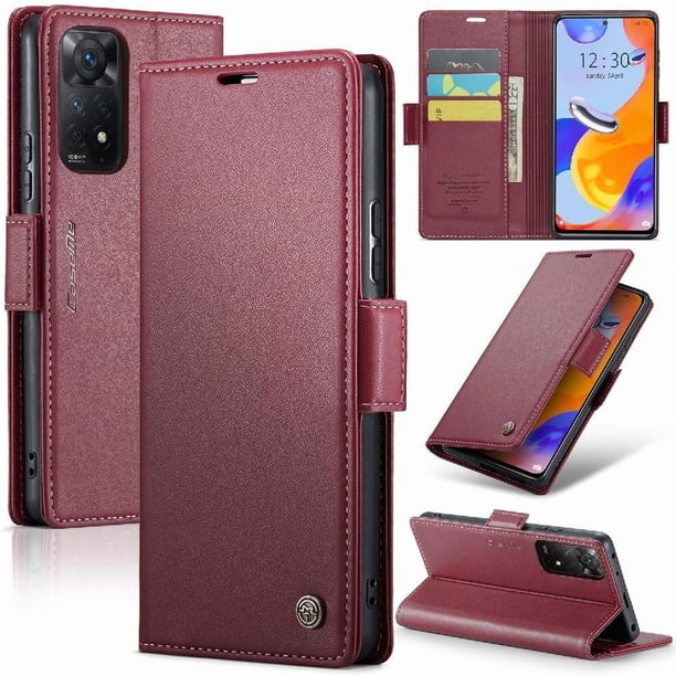 CaseMe tipo cartera Xiaomi Redmi Note 12 Pro 4G con cierre magnético, RFID, tarjetero, soporte, carga inalámbrica