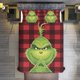 thumbnail image 1 of Merry Christmas Grinch Red Plaid 3 Pieces Duvet Cover Set Full Size Super Soft Fade Resistant Microfiber, 1 of 4