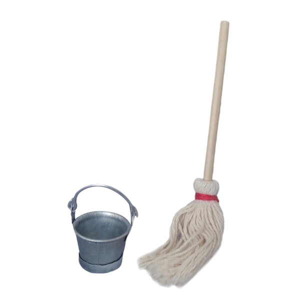 Accesorios para casa de en miniatura, herramientas de limpieza para muebles para niños, suministros de juguetes para , 1/12