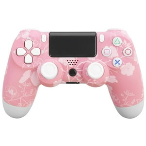 Genérico - Mando Inalámbrico Para Ps4, Mando A Distancia Compatible Con P-4/P-4 Slim/P-4 Pro, Con Doble Vibración Y Control De Movimiento Giroscópico De 6 Ejes (Rosa Cereza En Flor)