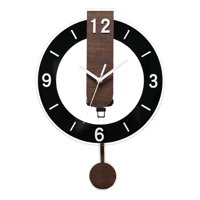 Magideal - Reloj De Pared Con Péndulo Acrílico, Fácil De Leer, Decorativo, Moderno, Silencioso, Para Colgar En La Cocina, Dormitorio, Regalo Para Sala De Estar. Negro