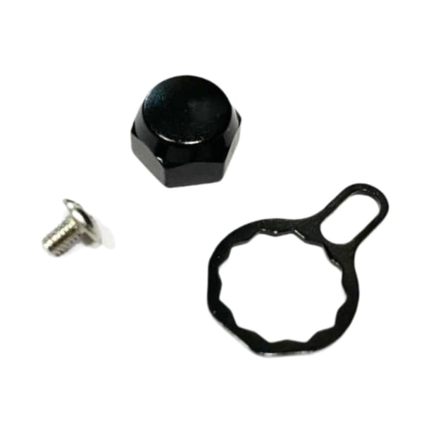Baitcasting de La Placa Del Carrete de La Placa Del Tornillo de Reemplazo de Piezas de Reparación de Piezas de Reparación de Aluminio de Aluminio de a A la izquierda negra