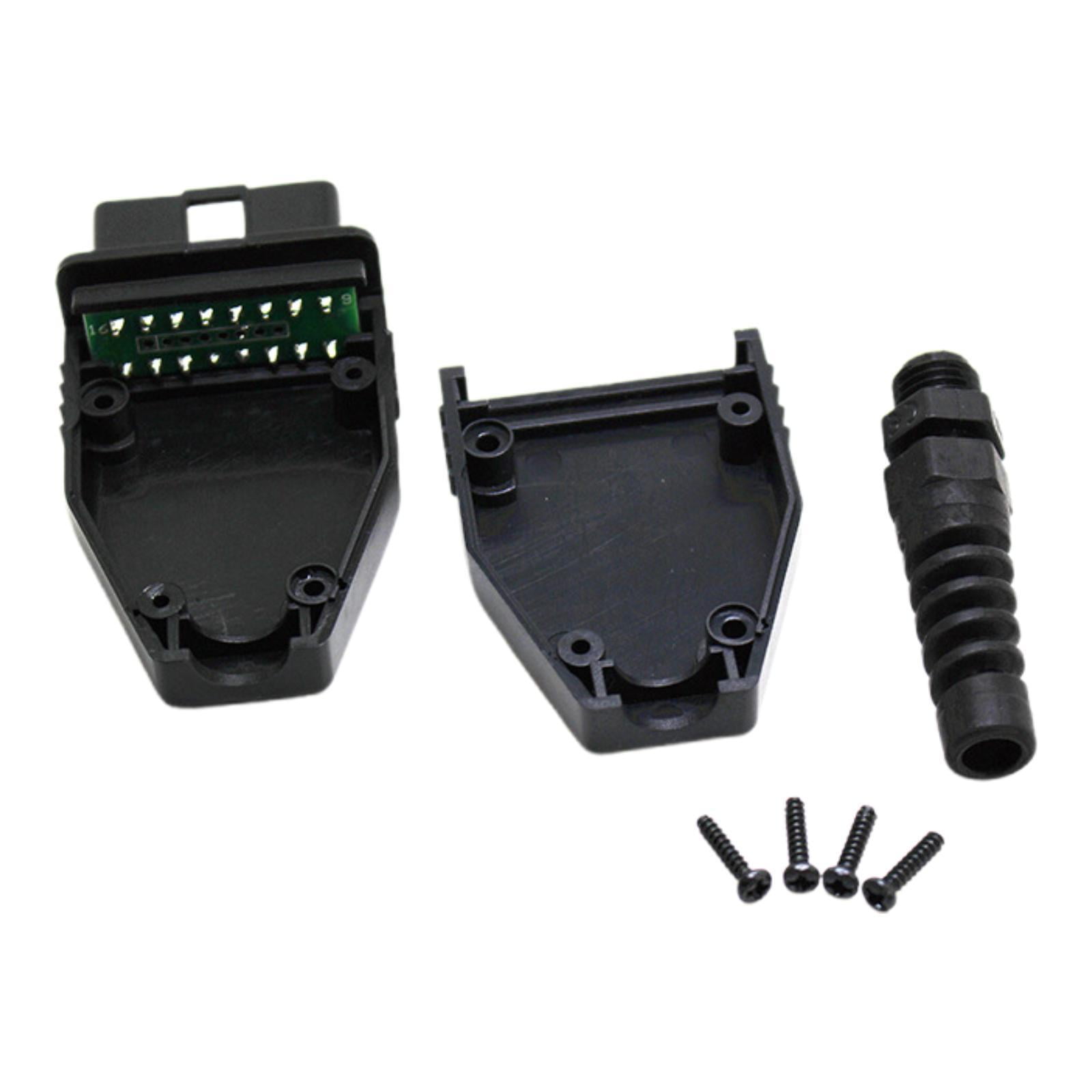 Ioensy - Adaptador Obd2 Macho De 16 Pines, Conector Obd2 De 16 Pines, Repuestos Profesionales.