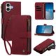 thumbnail image 3 of Funda Cartera para iPhone 17 con Cremallera y Ranuras, Rojo, 3 of 6