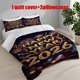 thumbnail image 1 of 3pcs 2026 Happy New Year Celebration Poster Themed Bedding Set | 1 Duvet Cover + 2 Pillowcases Polyester, 1 of 5