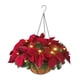 thumbnail image 4 of Cesta De Flores Artificiales Poinsettia Artificial LED Con Luces De Cadena, 4 of 4