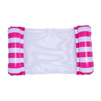 Ioensy - Hamaca Inflable Flotante Para Piscina, Accesorios Para Piscina De Vacaciones, Rayas Rojas