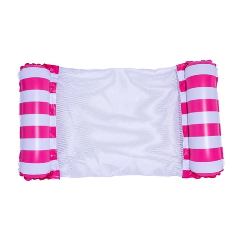 Ioensy - Hamaca Inflable Flotante Para Piscina, Accesorios Para Piscina De Vacaciones, Rayas Rojas
