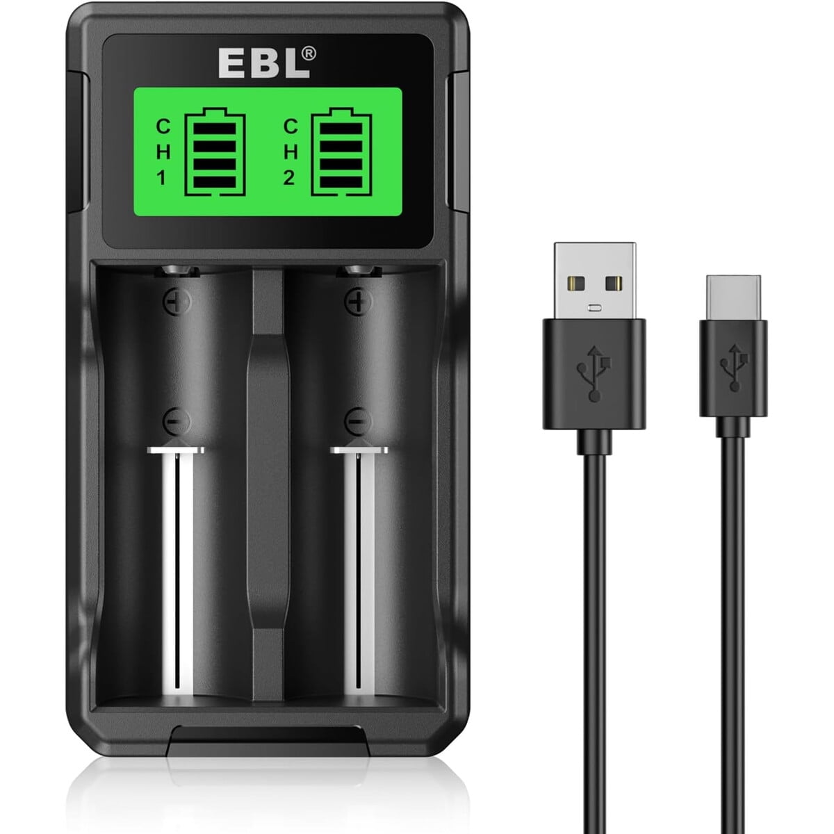 Cargador Universal Ebl Para Baterías 18650 Con Pantalla Lcd