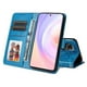 thumbnail image 4 of Funda tipo cartera FOXDOCK para Honor 50 SE , diseño girasol en relieve, cuero PU, cierre magnético, soporte y tarjetero, 4 of 5