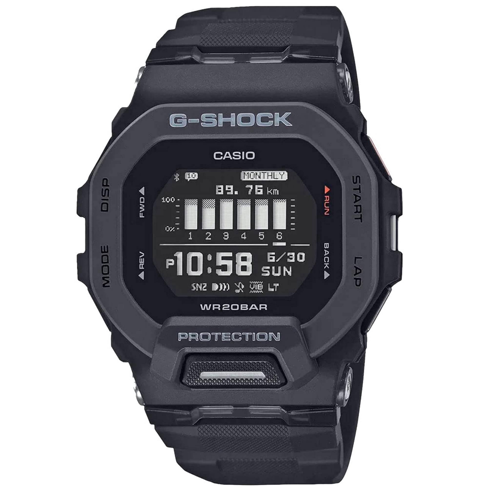 Reloj G-shock Gbd200 Para Hombre Con Funda Cuadrada Negra