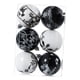 thumbnail image 1 of 6 Piezas De Adornos De Bolas De Navidad De 6 Cm, Adornos Colgantes Para árbol De Navidad Para Porche, Color Blanco Y Negro, 1 of 3