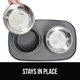 thumbnail image 4 of Juego de cuencos para perro GORILLA GRIP 3 tazas gris acero inoxidable, 4 of 9