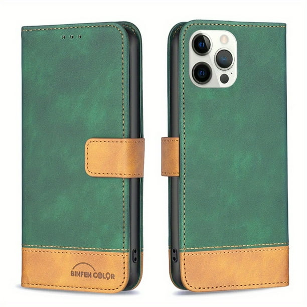 Premium Leather Phone Case With Magnetic Buckle & Card Slot Stand For iPhone 14 Pro Max, 14 Plus, 13 Pro Max, 11 Pro Max, 12 Pro Max, 7, 8, SE 2020, 2022
