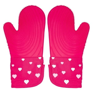 Juego De Guantes De Cocina Paris Hilton, Resistentes Al Calor, Para Ollas, Rosas