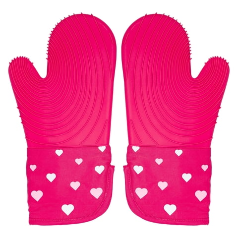 Juego De Guantes De Cocina Paris Hilton, Resistentes Al Calor, Para Ollas, Rosas