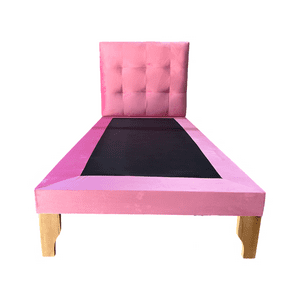 Muebles New - Base Con Respaldo De Plaza Rosado Felpa