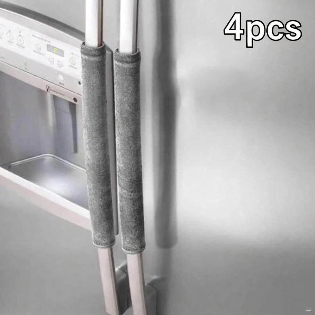 Xusx111 - Set De 4, Cubiertas Antideslizantes Para El Mango De La Nevera, Cubiertas Para El Mango De Los Electrodomésticos Lavables, Mantenga Su Cocina Limpia, Protector Del Mango Del Lavavajillas Del