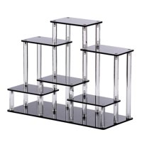 Bothyi - Soporte De Exhibición De Acrílico Organizador Soporte De Exhibición En Niveles Para Figuras Joyas Negro L